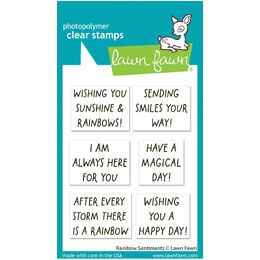 Lawn Fawn - Clear Stamps - Rainbow Sentiments LF4075