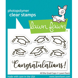 Lawn Fawn - Clear Stamps - All the Grad Caps LF4079