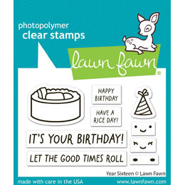 Lawn Fawn - Clear Stamps - Year Sixteen LF4084