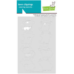 Lawn Fawn Coloring Stencils - Highland Cows! LF4118