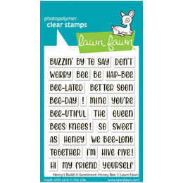 Lawn Fawn - Clear Stamps - Henry's Build-A-Sentiment: Honey Bee LF4128