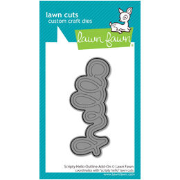 Lawn Fawn Dies - Scripty Hello Outline Add-On LF4141