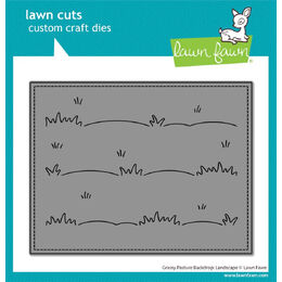 Lawn Fawn Dies - Grassy Pasture Backdrop: Landscape LF4144