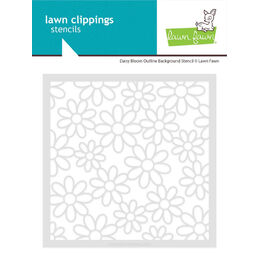 Lawn Fawn Coloring Stencils - Daisy Bloom Outline Background LF4147