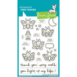 Lawn Fawn - Clear Stamps - I Like Cute Moths LF4192