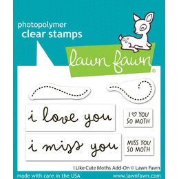 Lawn Fawn - Clear Stamps - I Like Cute Moths Add-On LF4195