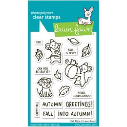 Lawn Fawn - Clear Stamps - Fall Mice LF4197
