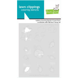 Lawn Fawn Coloring Stencils - Fall Mice LF4199
