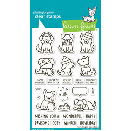 Lawn Fawn - Clear Stamps - Cozy Dogs LF4250