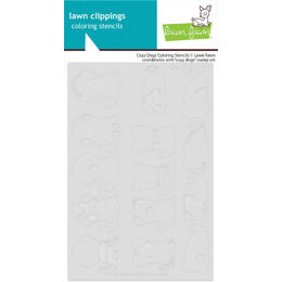Lawn Fawn Coloring Stencils - Cozy Dogs LF4252