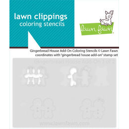 Lawn Fawn Coloring Stencils - Gingerbread House Add-On LF4261
