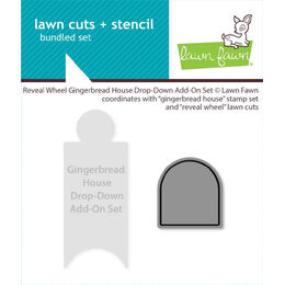 Lawn Fawn Dies - Reveal Wheel Gingerbread House Drop-Down Add-On Set LF4262