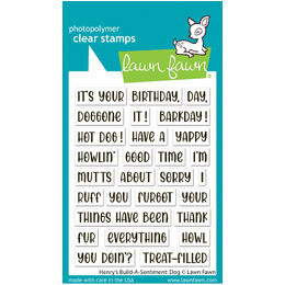 Lawn Fawn - Clear Stamps - Henry's Build-A-Sentiment: Dog LF4264