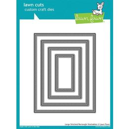 Lawn Fawn - Lawn Cuts Dies - Large Stitched Rectangle Stackables LF767