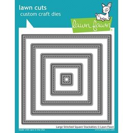 Lawn Fawn - Lawn Cuts Dies - Large Stitched Square Stackables Dies LF837