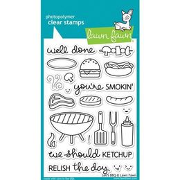Lawn Fawn - Clear Stamps - Let's BBQ LF889