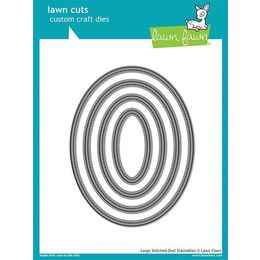 Lawn Fawn - Lawn Cuts Dies - Large Stitched Oval Stackables  LF910