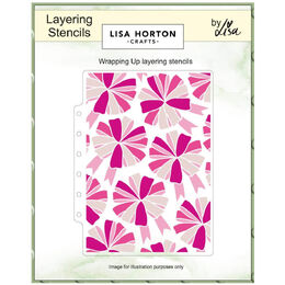 Lisa Horton Crafts Layering Stencils 5"X7" - Wrapping Up