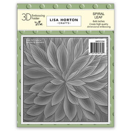 Lisa Horton Crafts Embossing Folder 6"X6" - Spiral Leaf