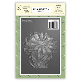 Lisa Horton Crafts Embossing Folder 5"X7" - Arty Daisy