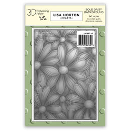 Lisa Horton Crafts Embossing Folder 5"X7" - Bold Daisy Background