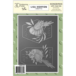 Lisa Horton Crafts Embossing Folder And Die 5"X7" - Songbirds