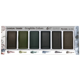 Kuretake Gansai Tambi - Graphite Colors (6 color set)