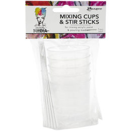 Dina Wakley Media Mixing Cups & Stir Sticks (5 Pack) MDA63407