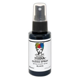 Dina Wakley MEdia Gloss Spray 1.9oz - Black MDO73659