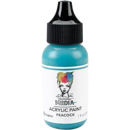 Dina Wakley Media Acrylic Paint 1oz - Peacock MDQ59851