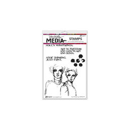 Dina Wakley Media Cling Stamps 6"x9" - Soul Whisperings MDR66279