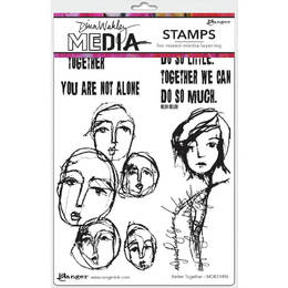 Dina Wakley Media Cling Stamps - Better Together MDR74496
