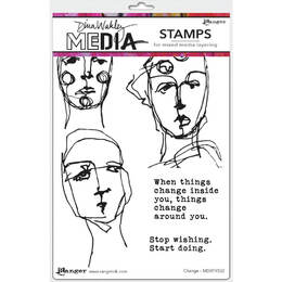 Dina Wakley Media Cling Stamps - Change MDR74502