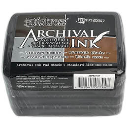 Tim Holtz Distress Archival Ink Pad Stack - Basics MPK77947