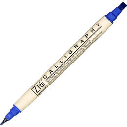 Zig Memory System Calligraphy - Pure Blue (2mm/5mm)