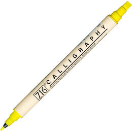 Zig Memory System Calligraphy - Pure Yellow (2mm/5mm)