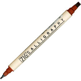 Zig Memory System Calligraphy - Pure Brown (2mm/5mm)