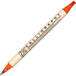 Zig Memory System Calligraphy - Pure Orange (2mm/5mm)