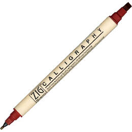 Zig Memory System Calligraphy - Antique Burgundy (2mm/5mm)