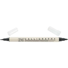 ZIG Memory System Calligraphy Dual-Tip Marker - Pure Black