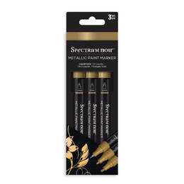 Spectrum Noir Metallic Paint Marker 3/PKg - Liquid Gold