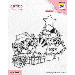 Nellie Snellen Cutie Clear Stamps - Tiger NCCS050