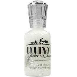 Nuvo Glitter Drops 1.1oz - White Blizzard