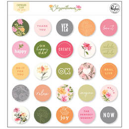 Pinkfresh Studio - Chrysanthemum Collection - Chipboard Flair 172822