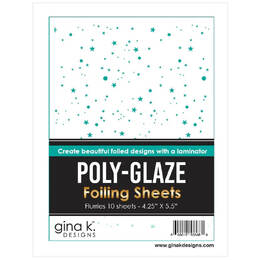 Gina K Designs Poly-Glaze Foiling Sheets - Flurries