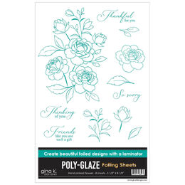 Gina K Designs Poly-Glaze Foiling Sheets - Hand-Picked Flowers