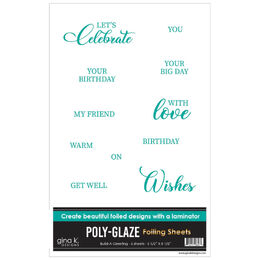 Gina K Designs Poly-Glaze Foiling Sheets - Build a Greeting