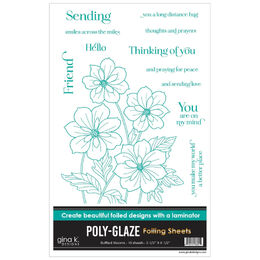 Gina K Designs Poly-Glaze Foiling Sheets - Ruffled Blooms