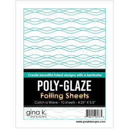 Gina K Designs Poly-Glaze Foiling Sheets - Catch a Wave