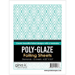 Gina K Designs Poly-Glaze Foiling Sheets - Diamonds